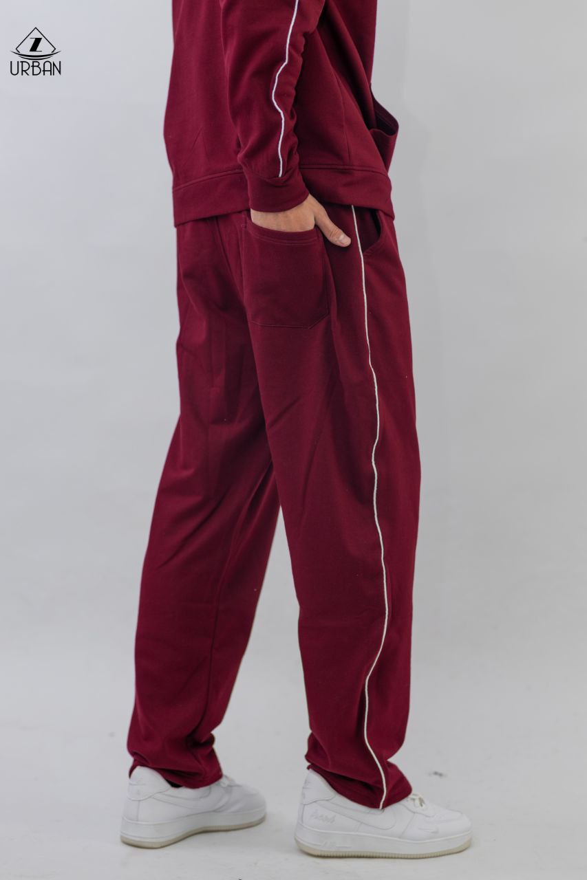 Burgundy Hoodie & Jogger Set