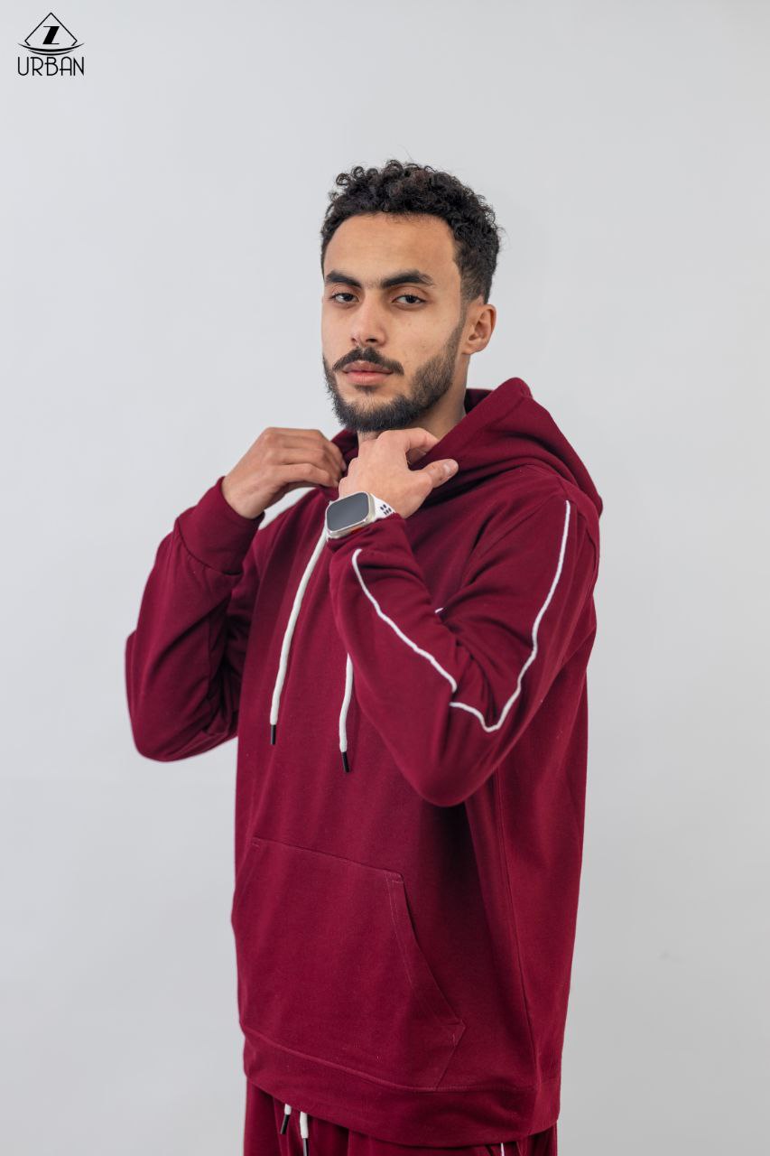 Burgundy Hoodie & Jogger Set