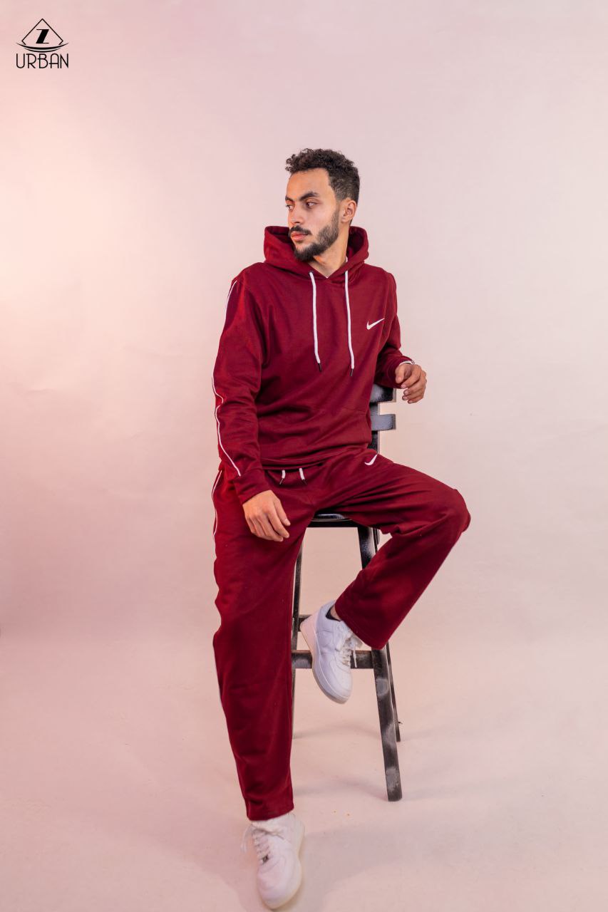 Burgundy Hoodie & Jogger Set