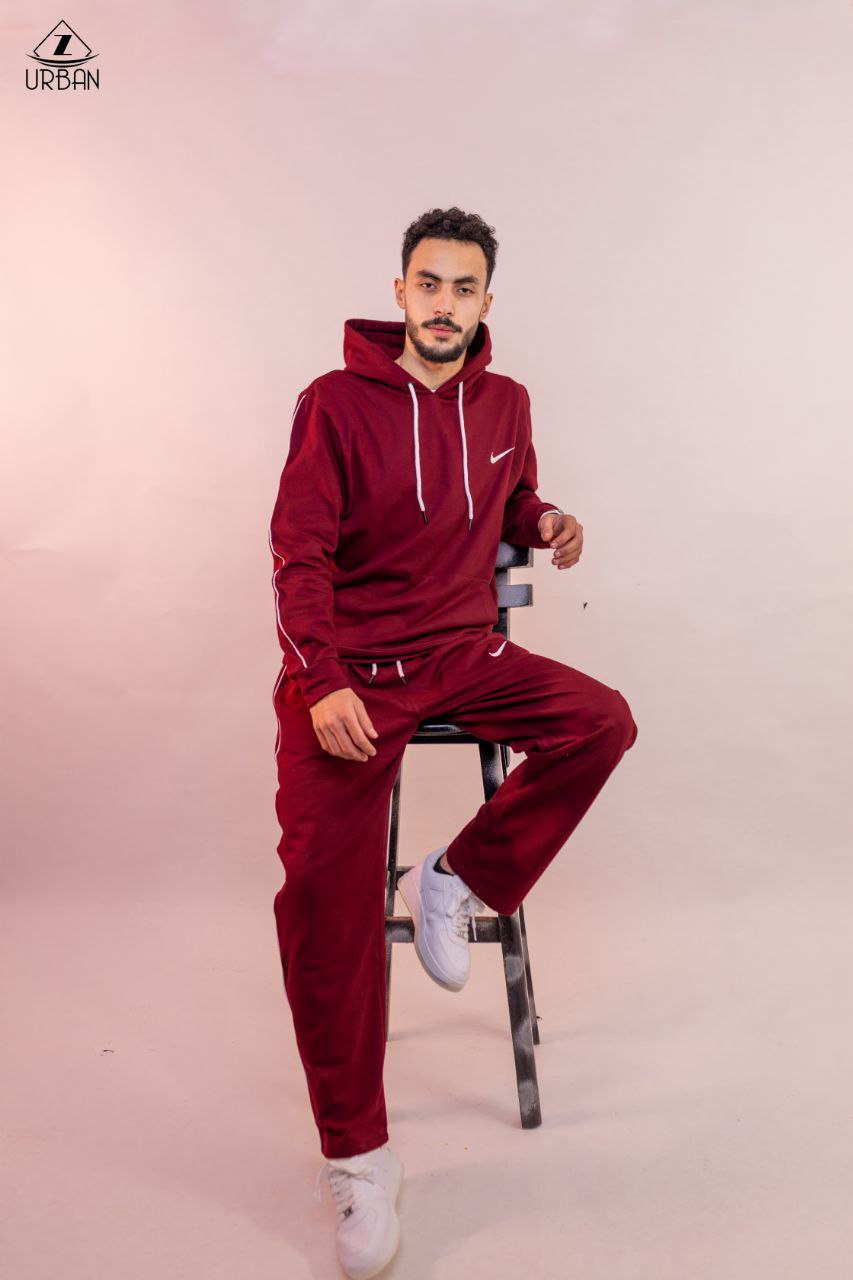Burgundy Hoodie & Jogger Set