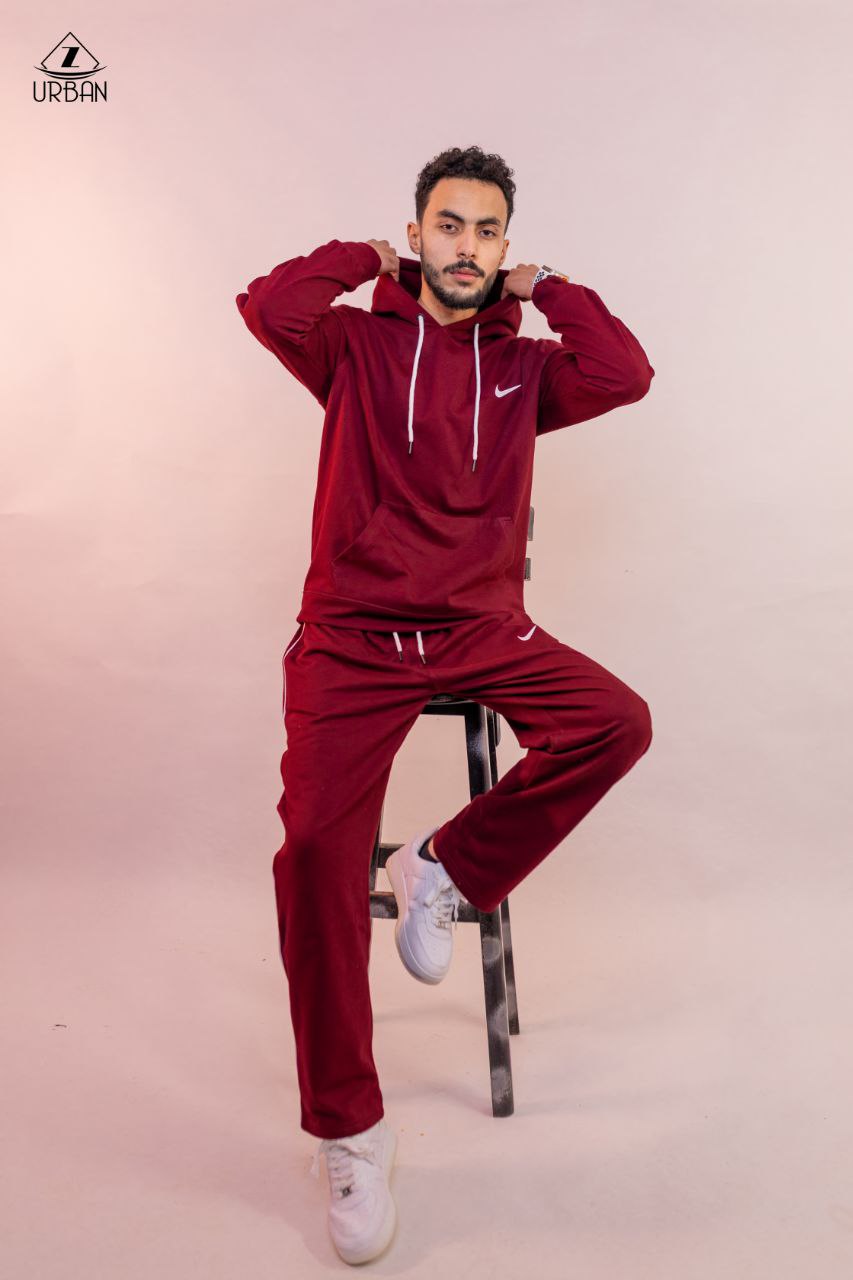 Burgundy Hoodie & Jogger Set