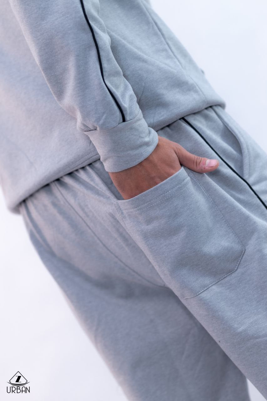 Gray Hoodie & Jogger Set